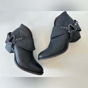 Matisse Danny Distressed Leather Western Removable Harness Cowgirl Bootie